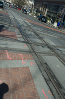Photo of intersecting rails