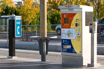 Photo of ticket machine at MAX station