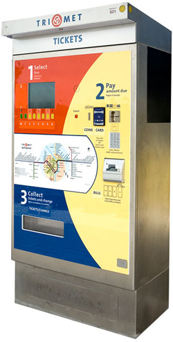 Photo of ticket vending machine