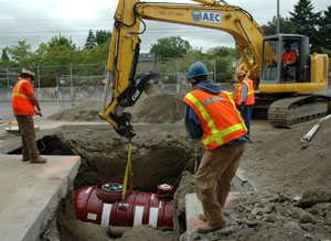 Photo of underground tank replacement