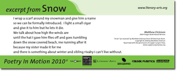 The poem as it appears on transit vehicles