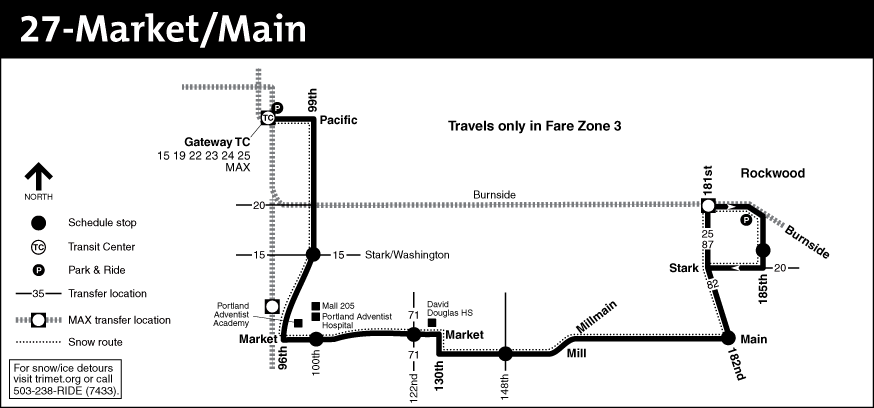 Bus Line 27 Route Map