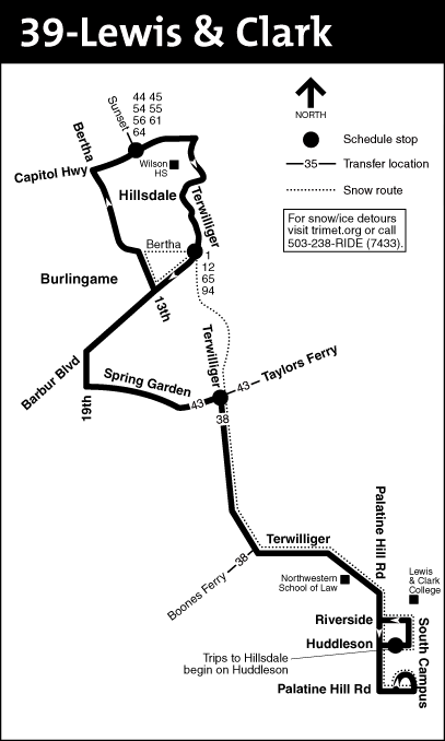 Bus Line 39 Route Map