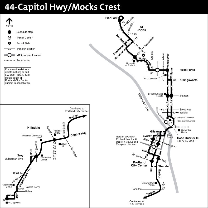 Bus Line 44 Route Map