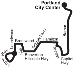 Bus Line 55 Simple Route Map