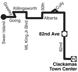 Bus Line 72 Simple Route Map