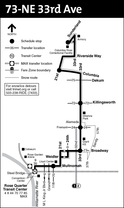 Bus Line 73 Route Map