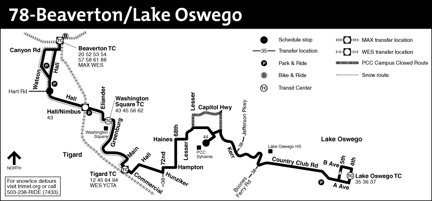 Bus Line 78 Route Map