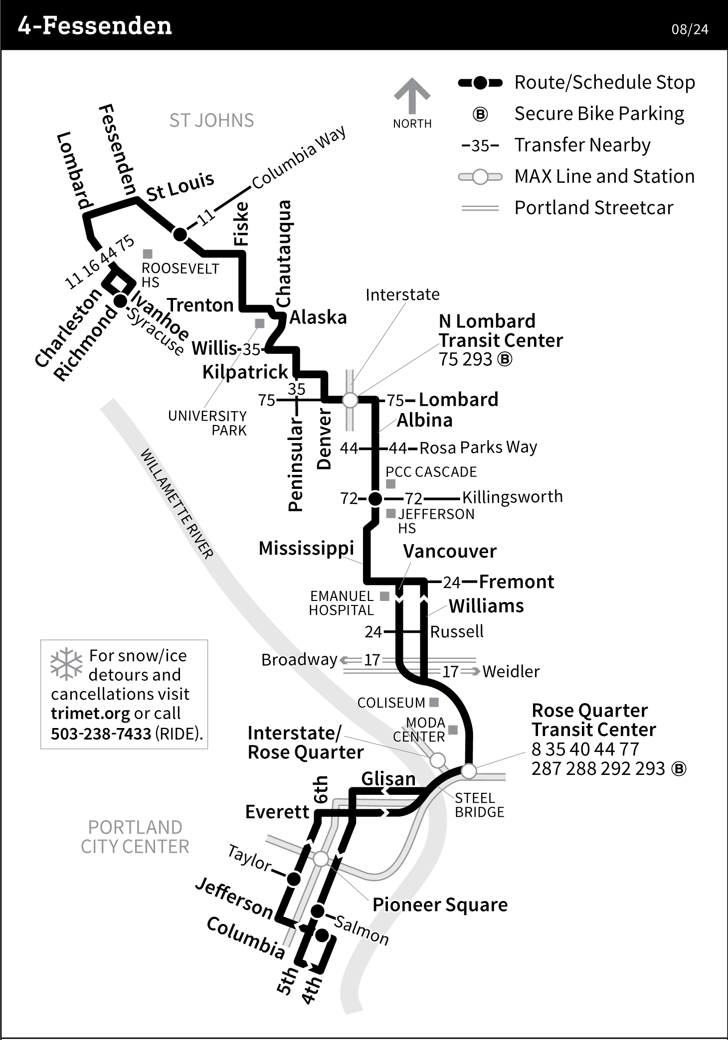 Bus Line 4 route map