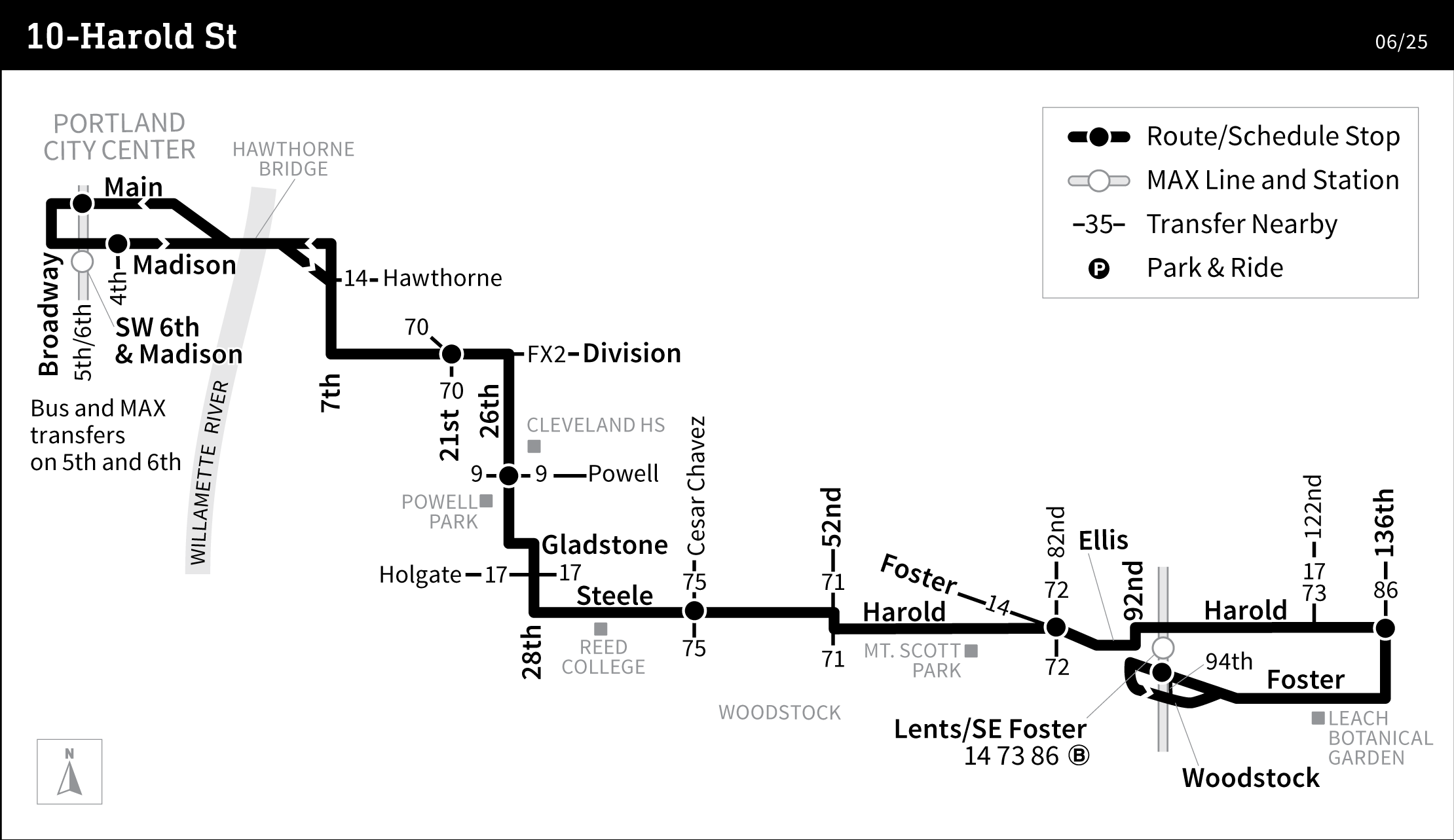 Bus Line 10 route map