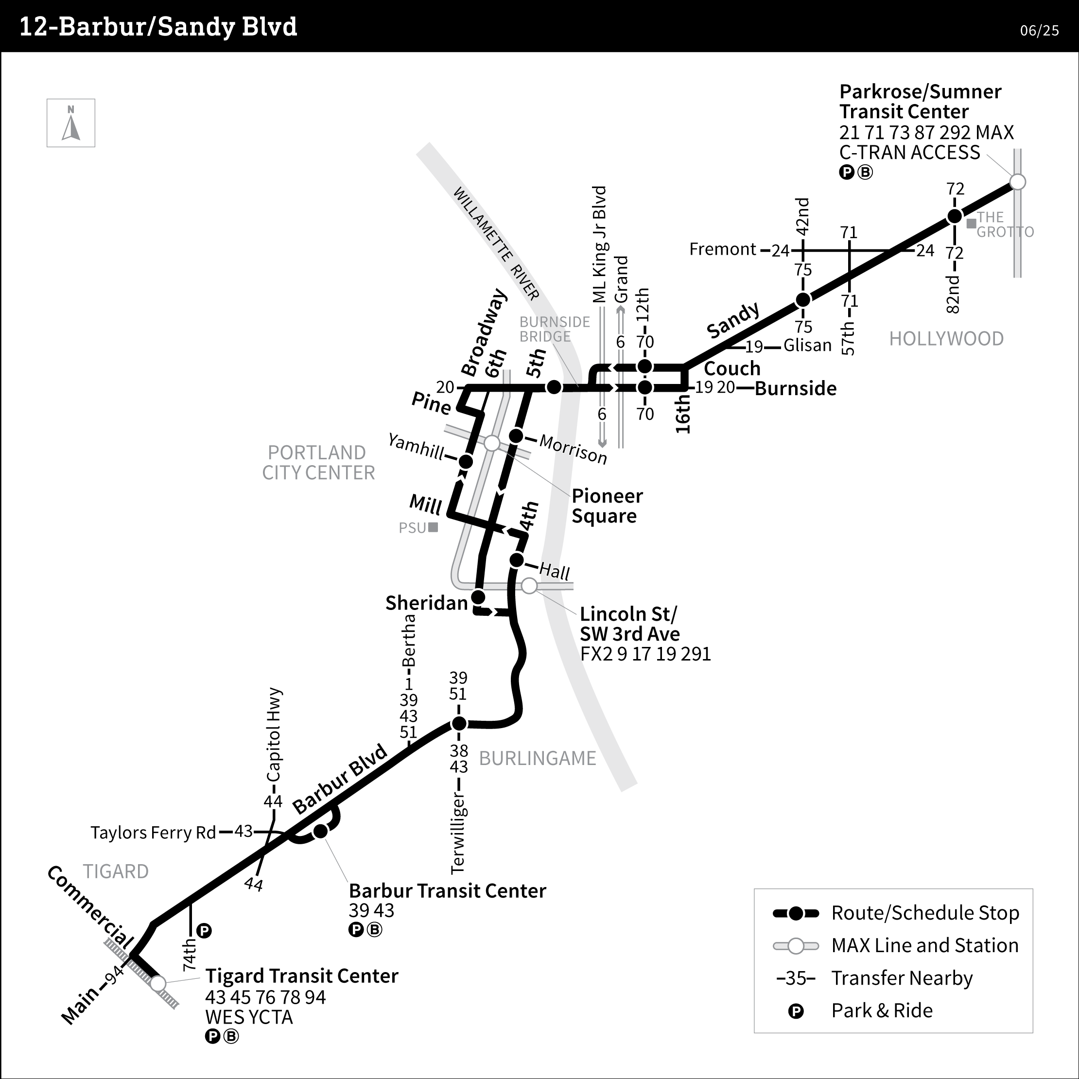 Bus Line 12 route map