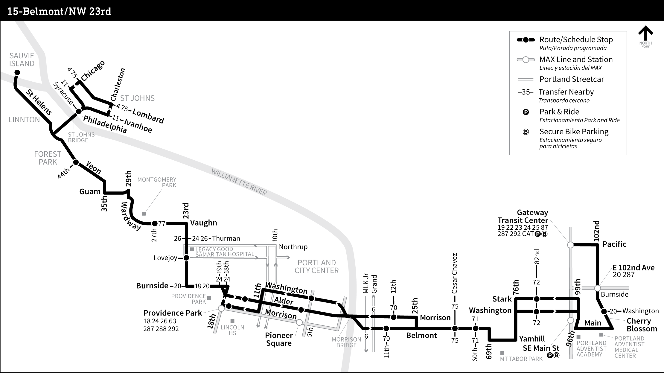 Bus Line 15 route map