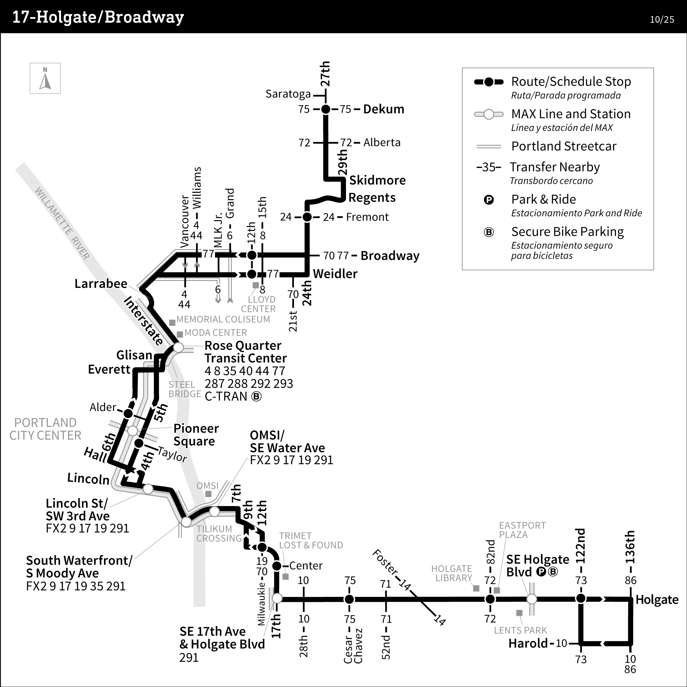 Bus Line 17 route map
