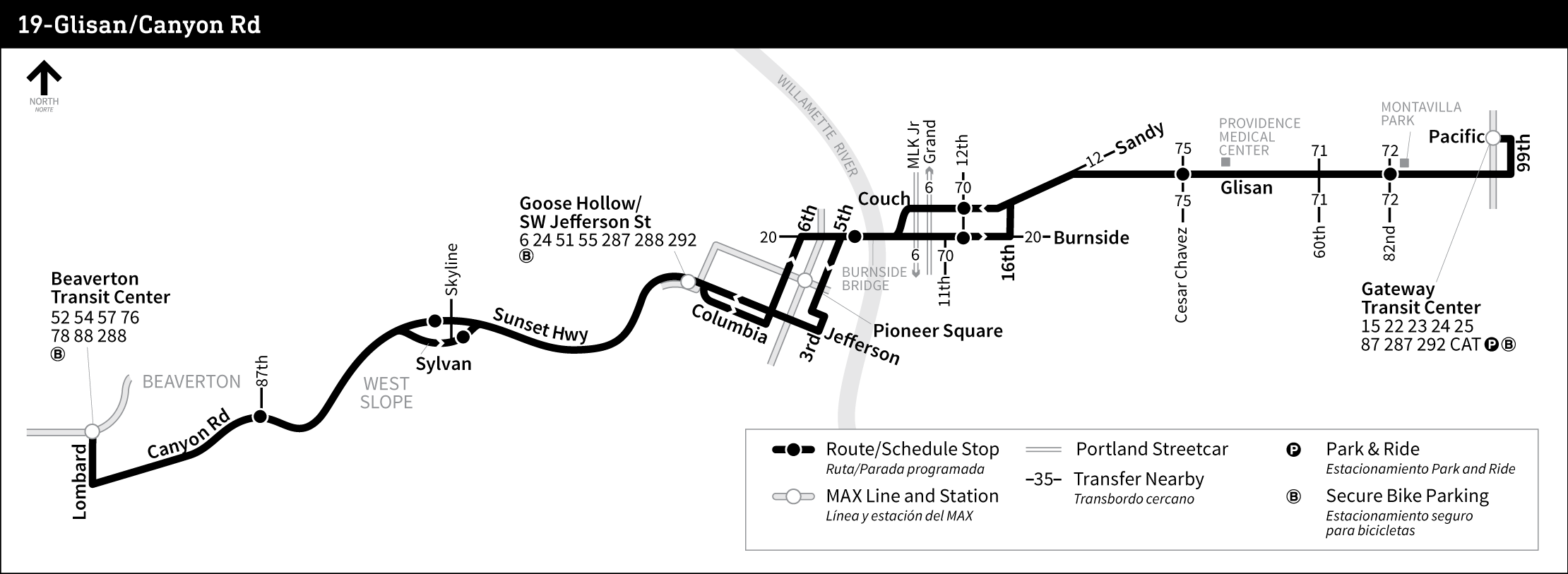Bus Line 19 route map