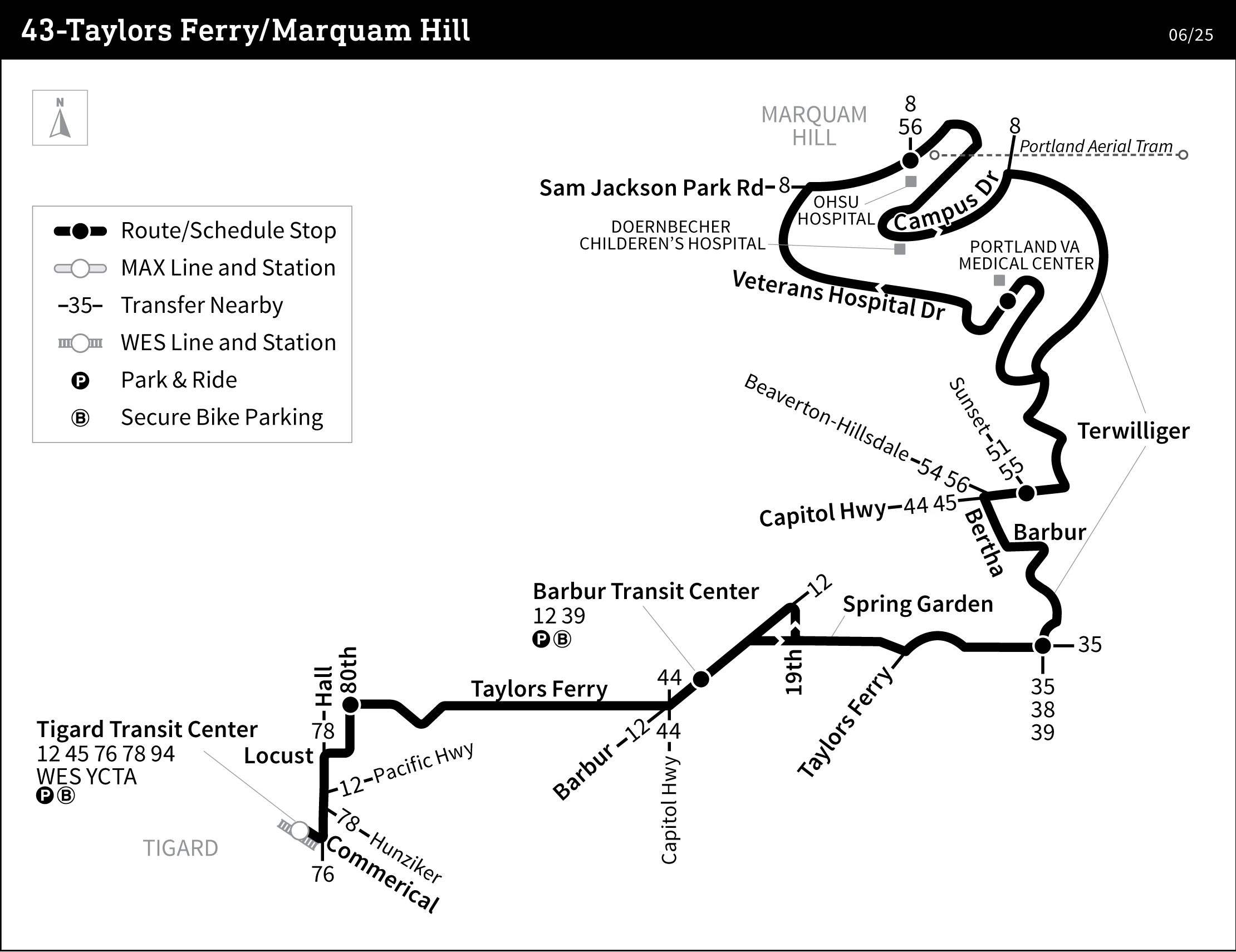 Bus Line 43 route map