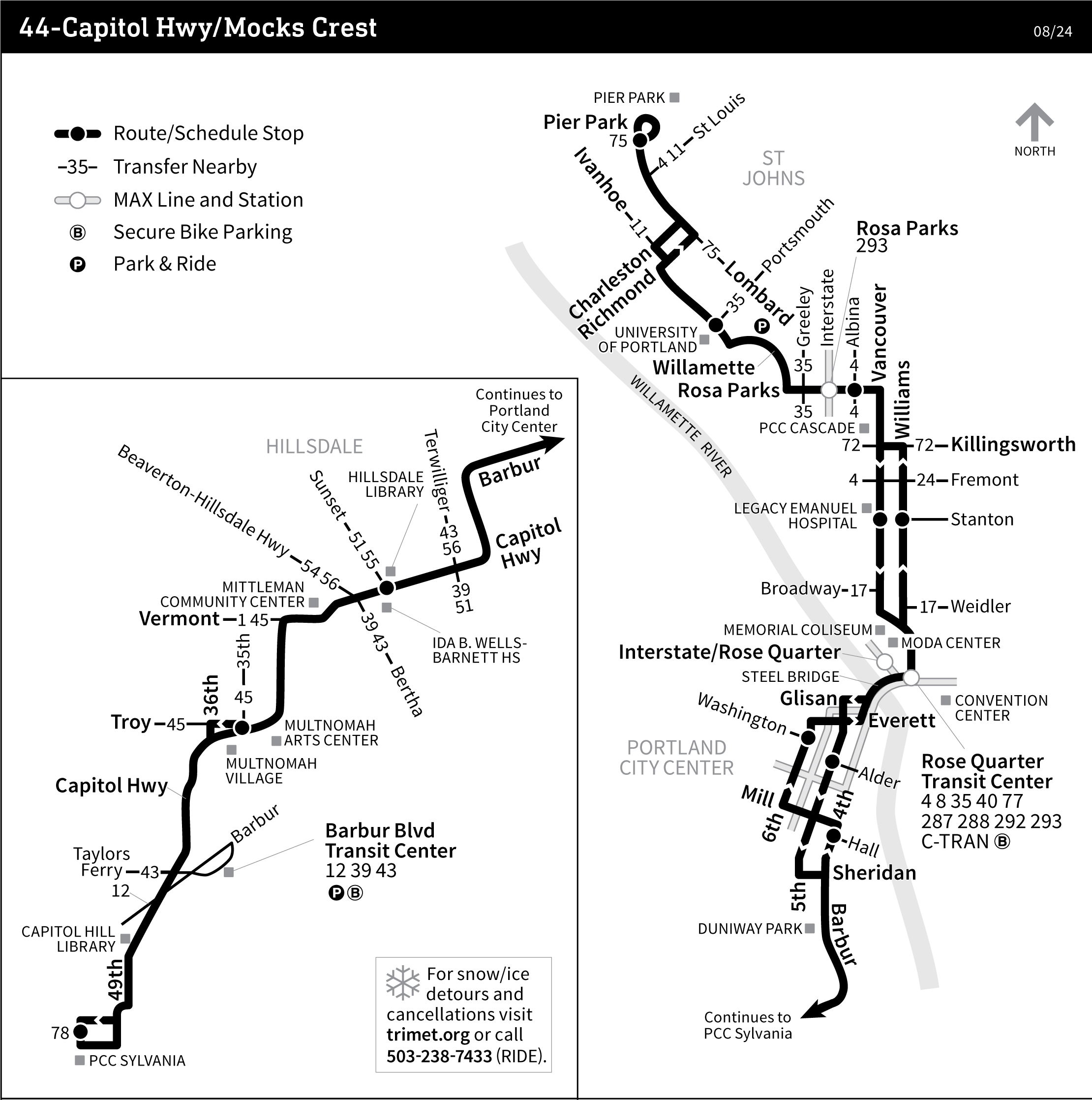 Bus Line 44 route map