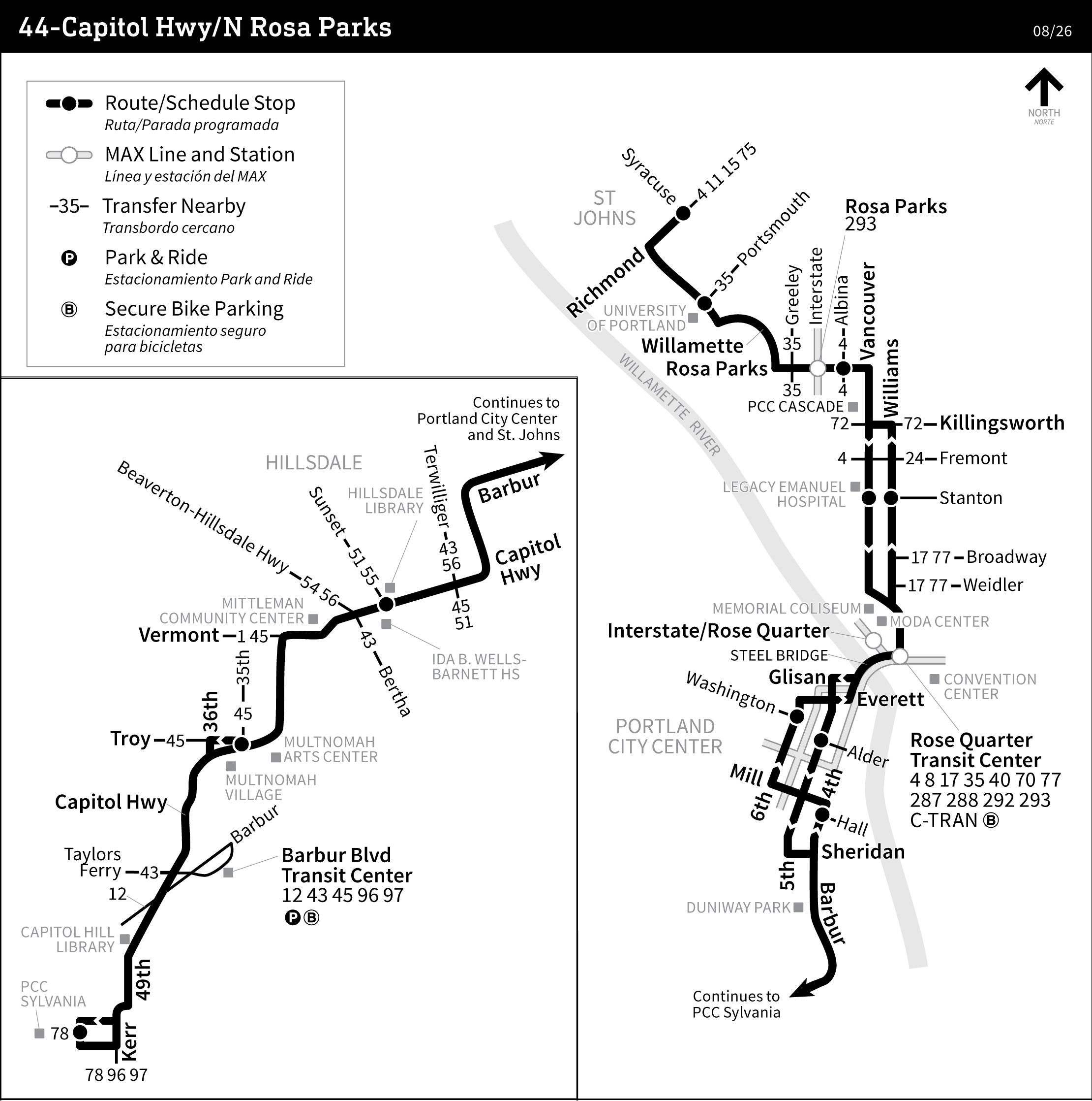 Bus Line 44 route map