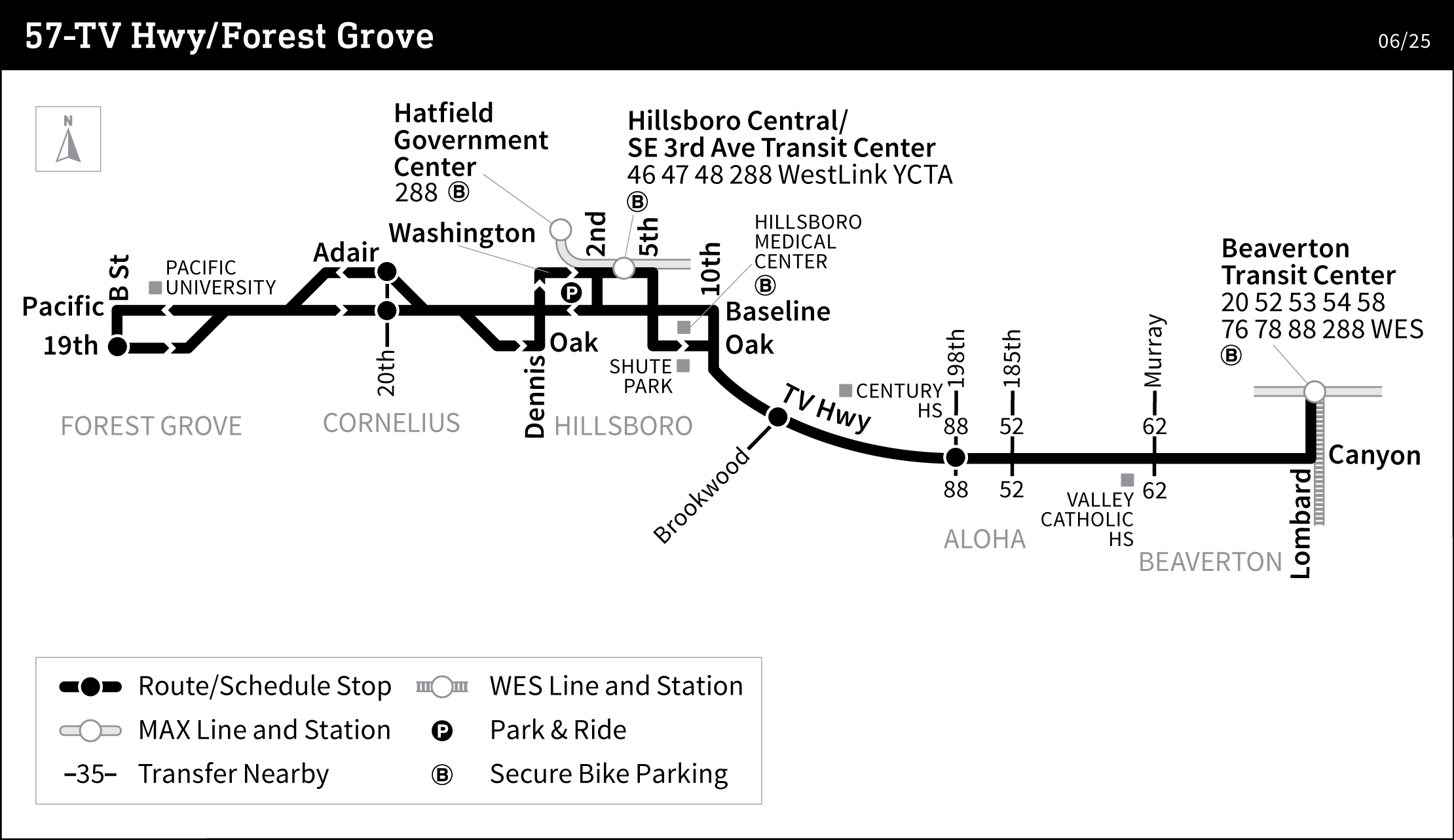 Bus Line 57 route map