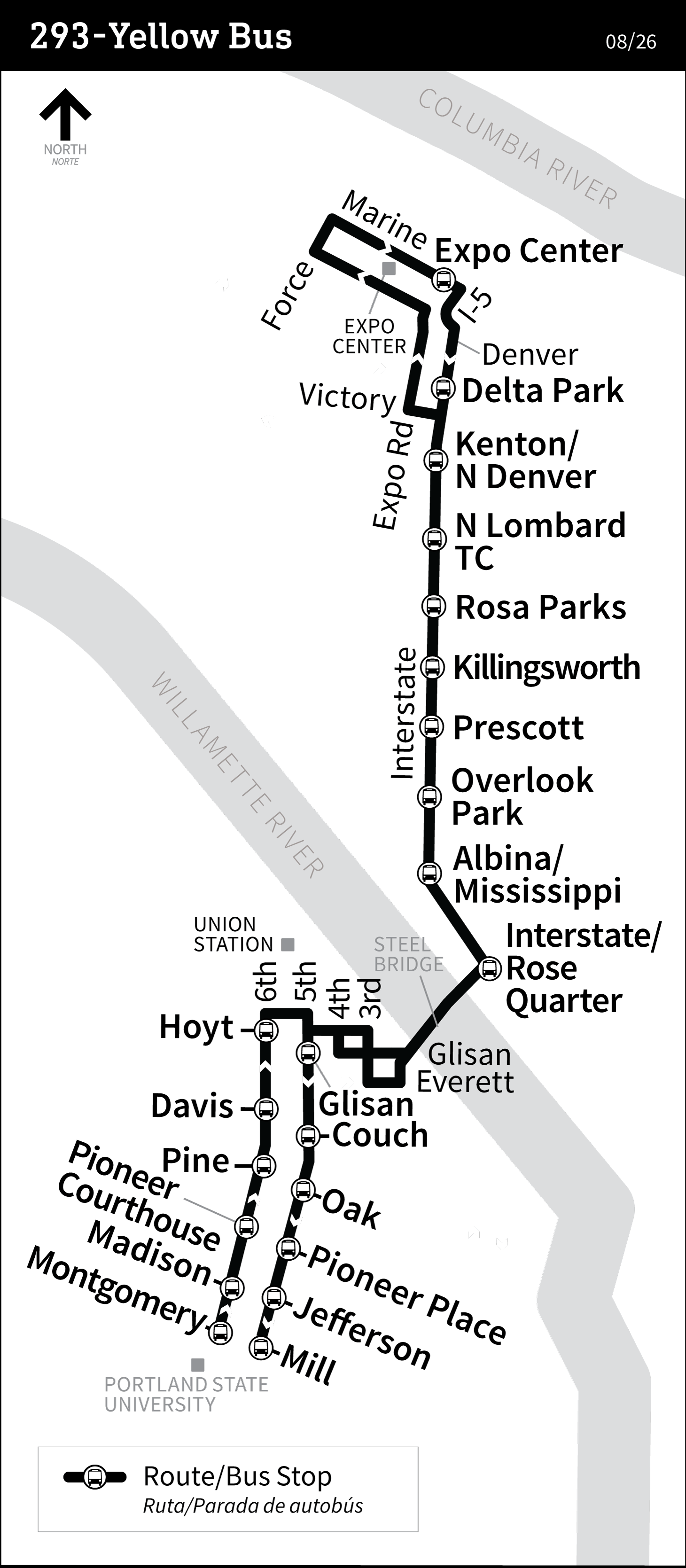 Bus Line 293 route map