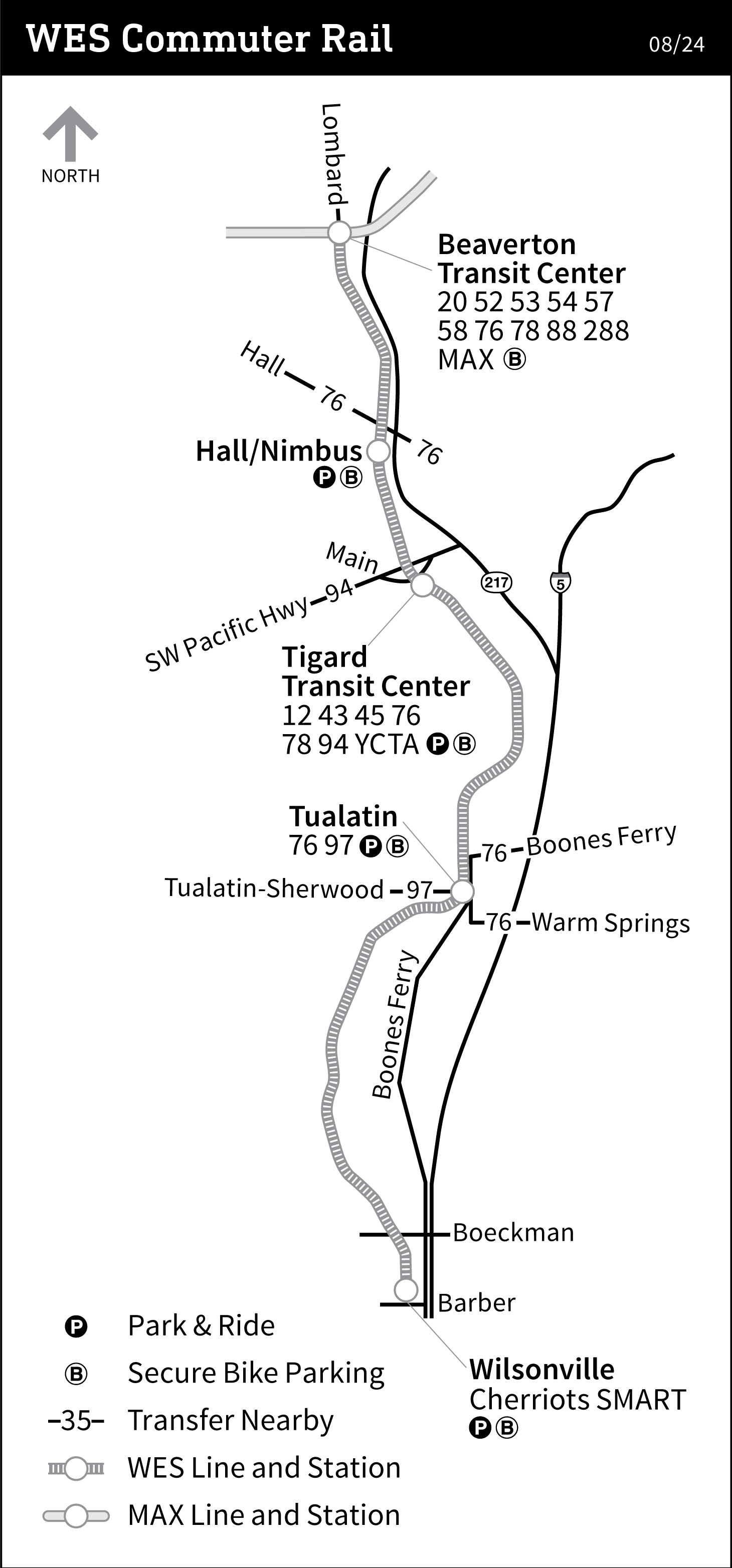 WES route map