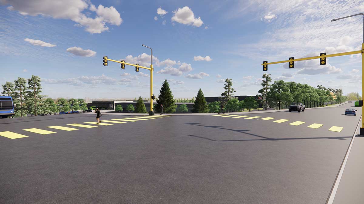 Columbia Bus Base from 42nd Ave rendering