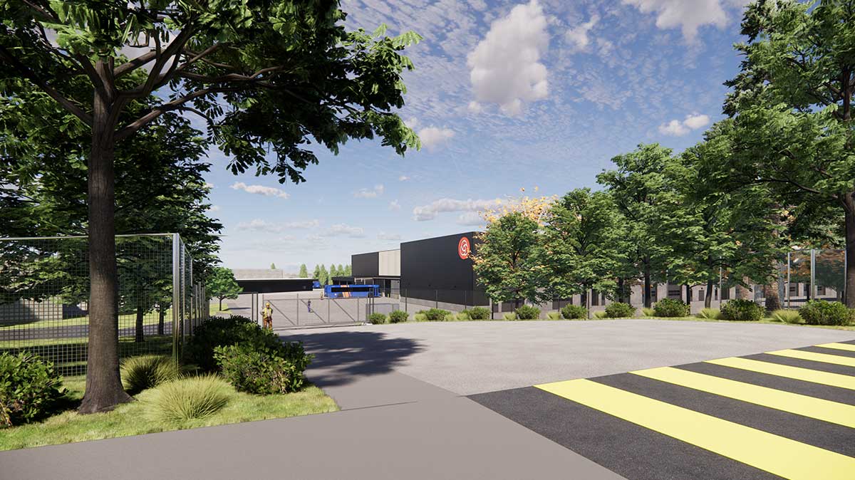 Columbia Bus Base entry rendering