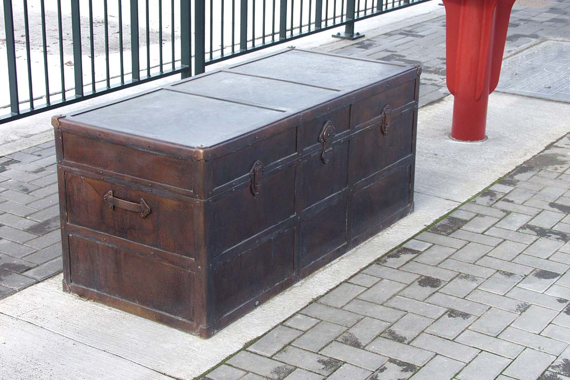 Trunk - a hyoer-realistic metal scupltural streamer trunk