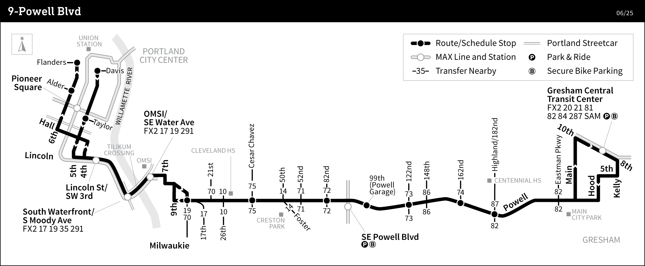 Bus Line 9 route map