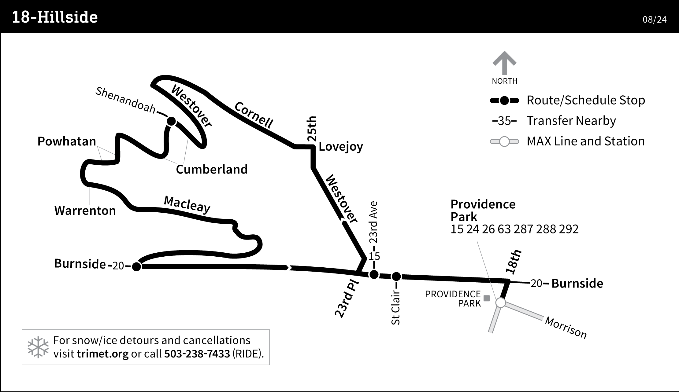 Bus Line 18 route map