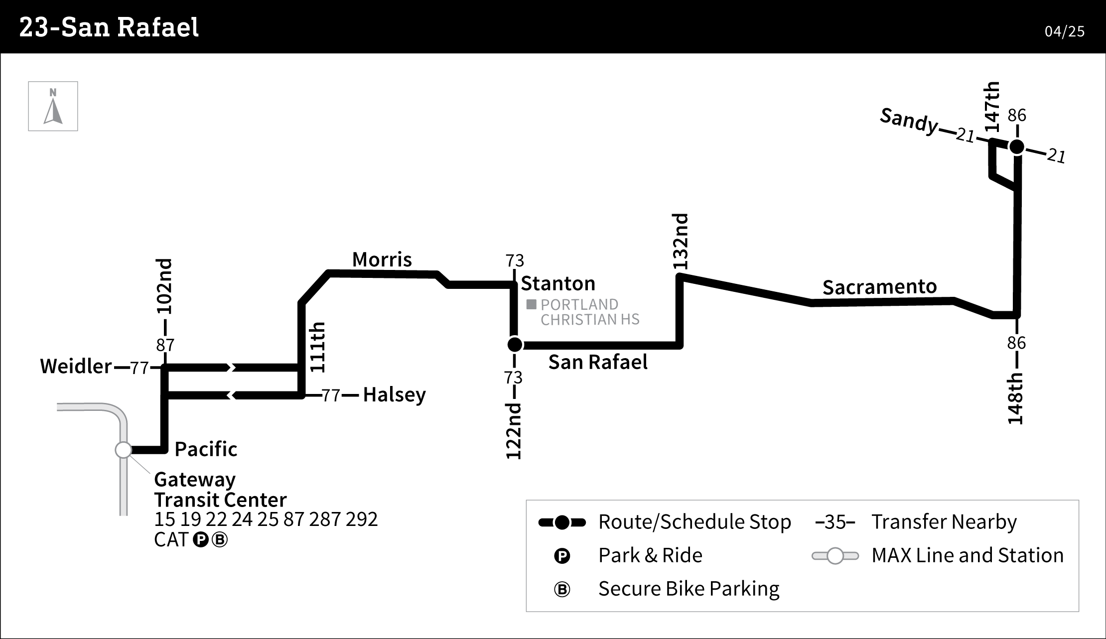 Bus Line 23 route map