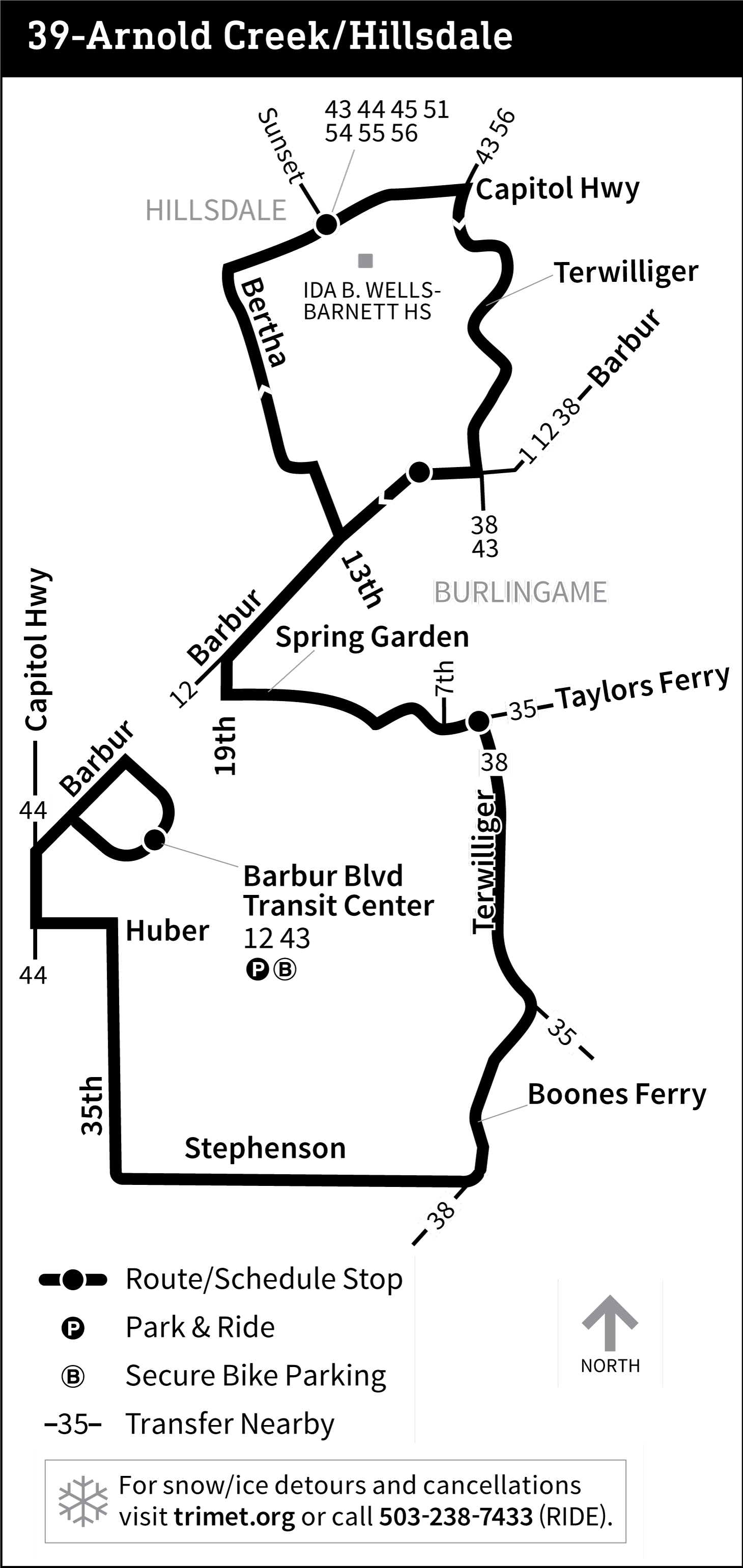Bus Line 39 route map