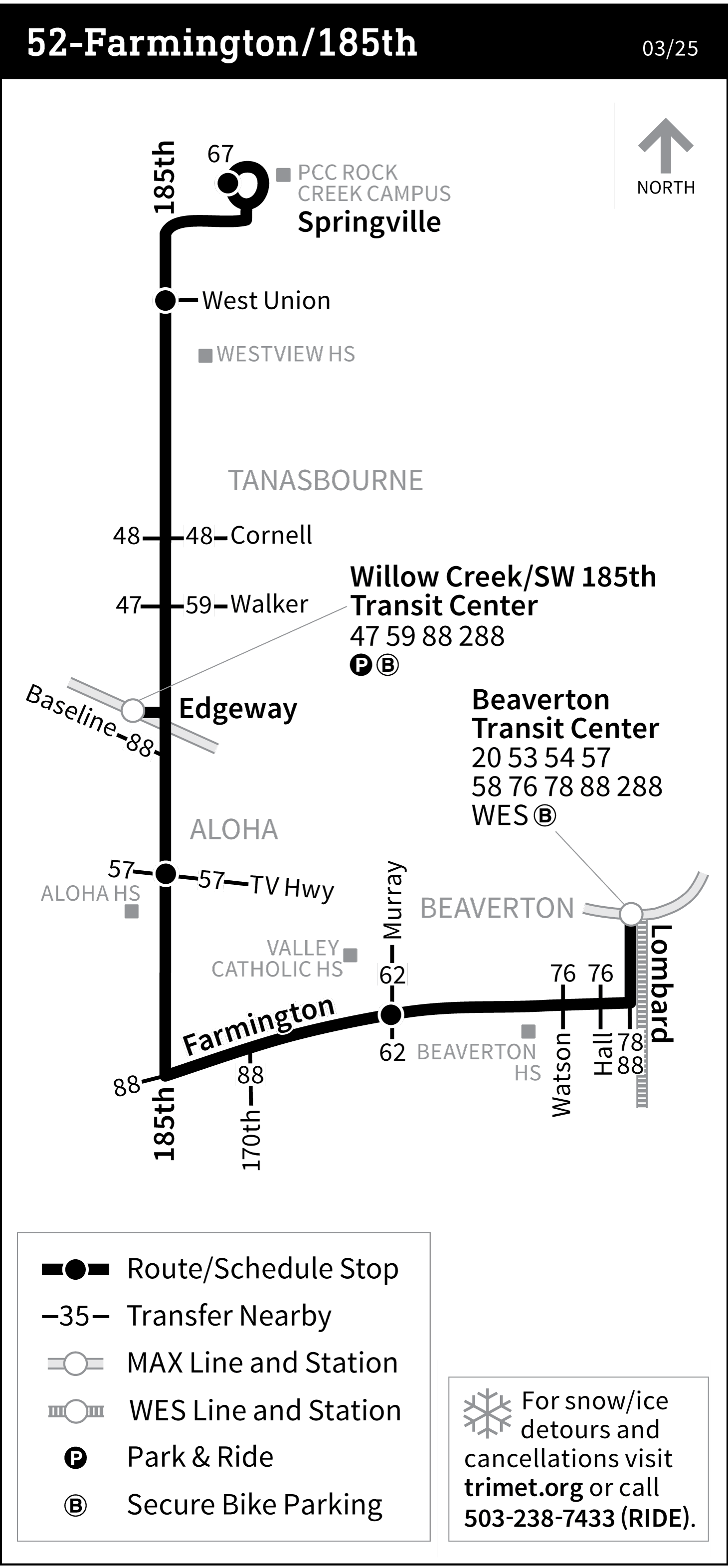 Bus Line 52 route map