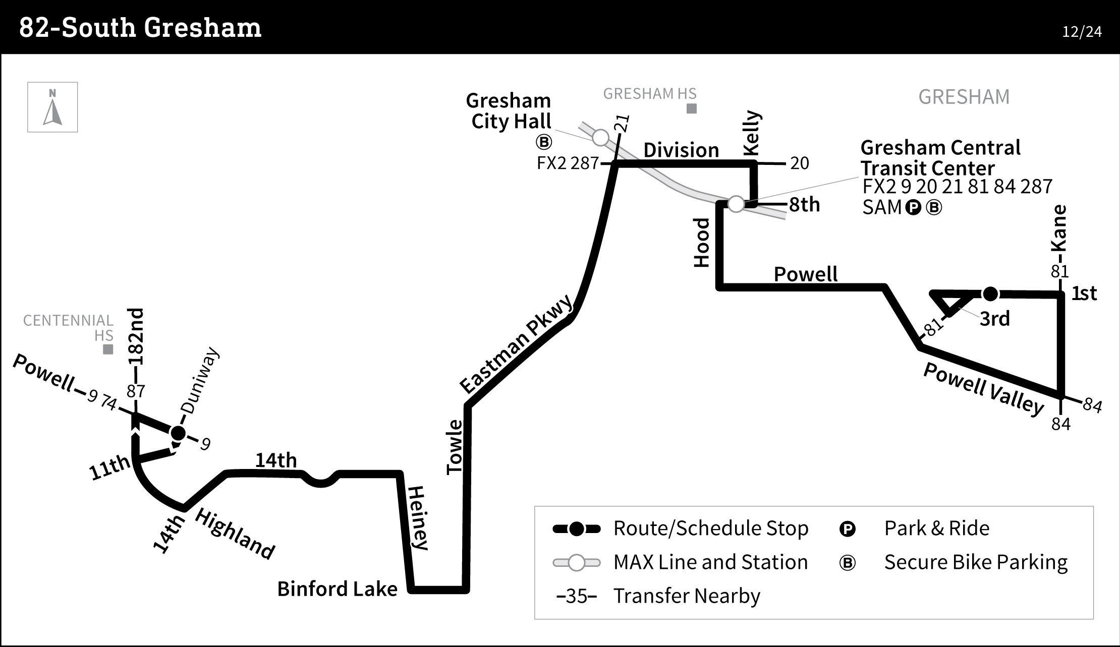 Bus Line 82 route map