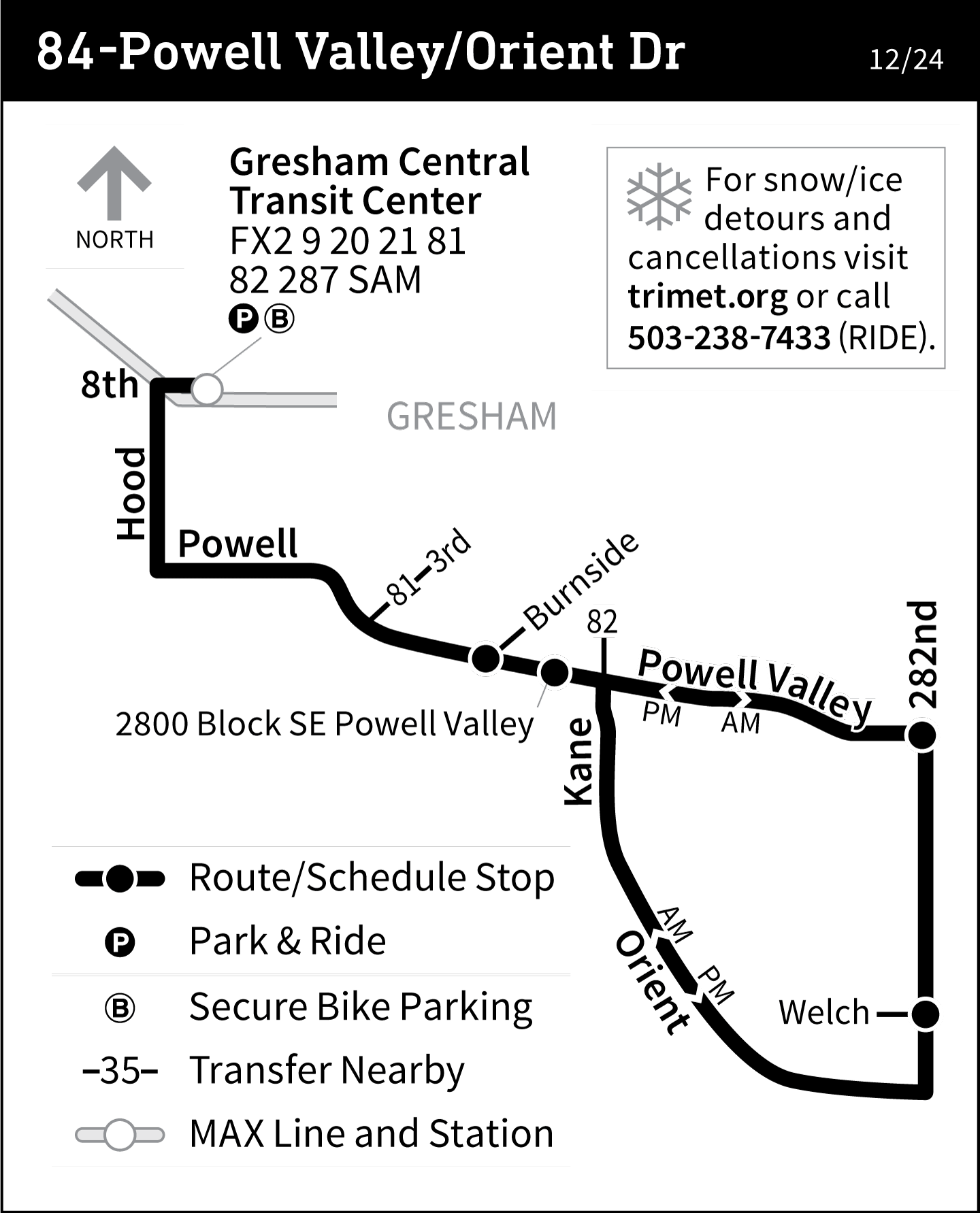 Bus Line 84 route map