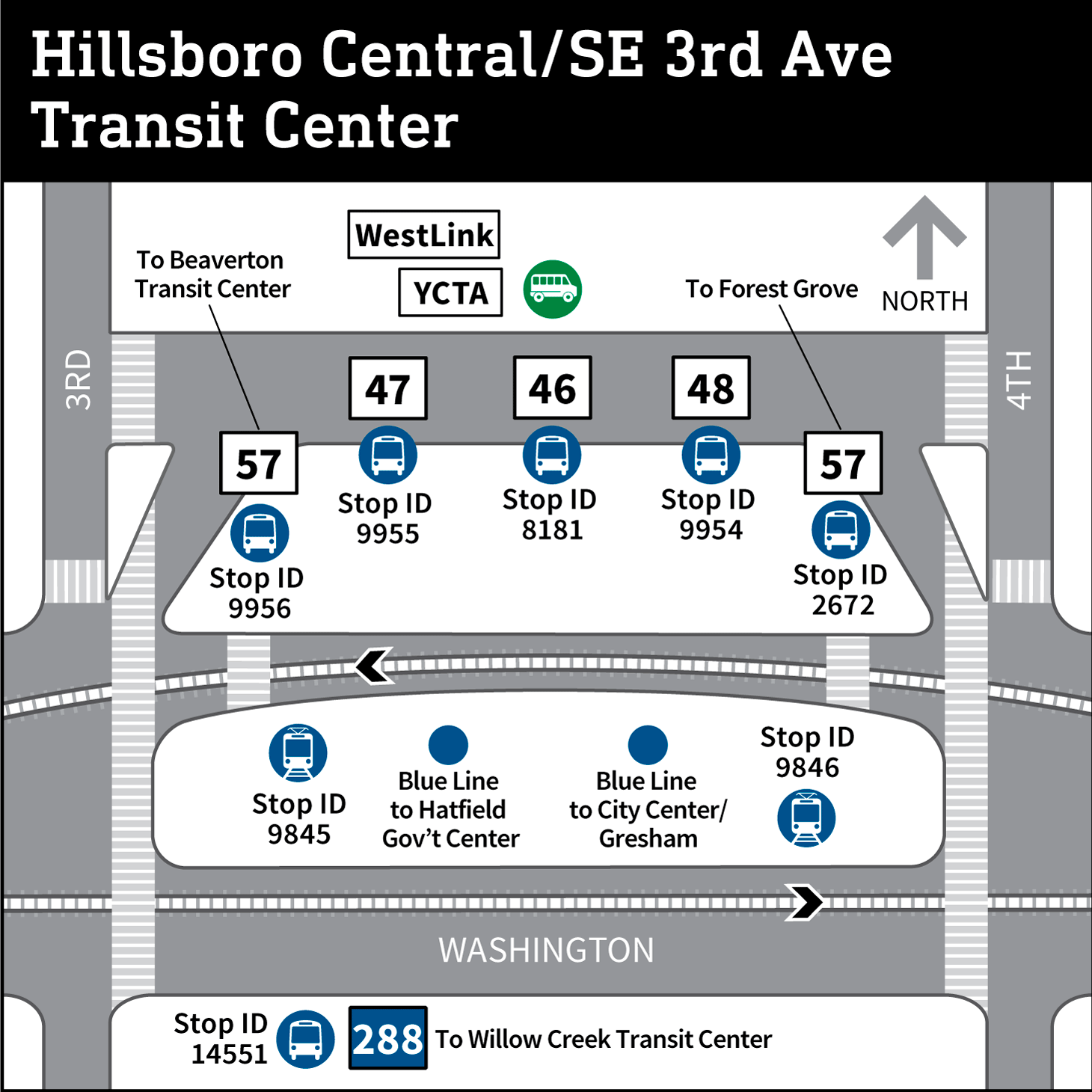 Map of Hillsboro Transit Center